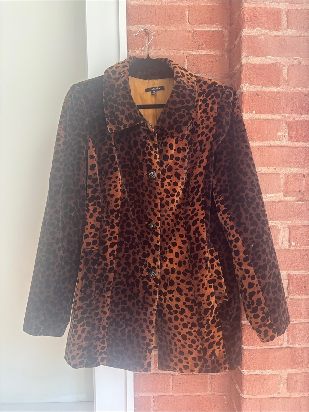 Vintage Rafaella Cheetah Print Jacket, 10